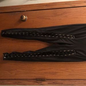 Forever 21 Black Lace Up Leggings